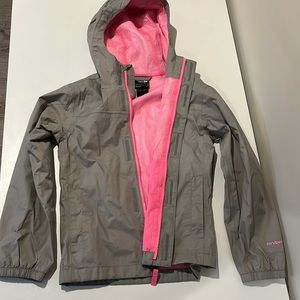 Kids North Face Grey Rain coat